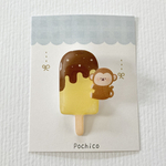 チョコバナナアイスバーブローチ