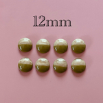 importアクリルカボション  ベージュ×カーキ　8個入り