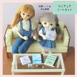 ミニチュアノートセット・ミニチュア本・豆本・リカちゃん・ミニチュア・ドール・送料無料