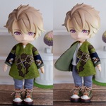 袖まくりカーディガン　ゴルフ柄