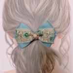 【再販ⅹ2】インド刺繍リボン✲*ﾟ バレッタ・ヘアクリップ