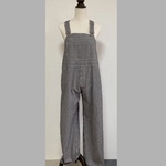 ヒッコリーサロペット　ブラック×ホワイト