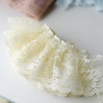 50cm単位 花 フラワー レースフリルブレード ライトイエロー BK220803 ハンドメイド 手芸 素材 材料