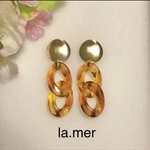 べっ甲チェーンピアス🎀SALE