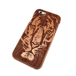 iphone 5/5s/SE 6/6s 6plus/6splus ケース 木製 ウッド ライオン
