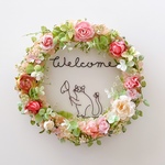 ちょうちょが大好きなのんびり猫のWelcomeリース