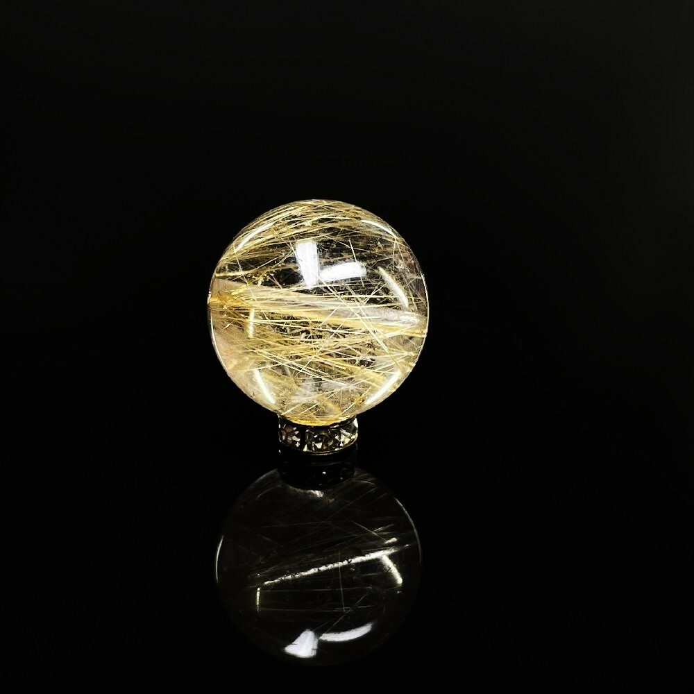 最強金針水晶パワーストーン タイチンルチル 10ミリ玉 現品一粒売り