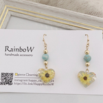 【sold out】ひまわり🌻ハート ピアス/イヤリング