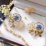 .｡.:✽ Clair ✽.｡.:* チェコガラスボタン イヤリング・ピアス