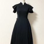 (終)アオザイ風楽ワンピ(ブラック)