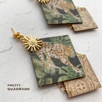 🐆ジャガーとアフリカン柄の大ぶりピアス/イヤリング