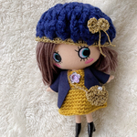 秋色大人コーデ4点セット　ベレー帽　ジャケット　ワンピース　イアンヌちゃん　イーマリーちゃん 