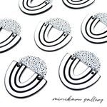 半円モノトーン(2pcs) Individual design plate charm
