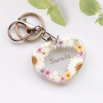 写真が入れられる♡♡お花のキーホルダー〚 white 〛