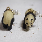 【動物シリーズ】パンダのピアス