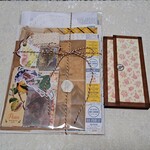【D5】ジャバラファイルケース　コラージュ素材付き　紙モノ詰め合わせセット ワックスペーパーバッグVer.