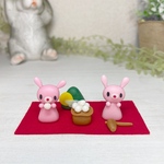 ハンドメイド　9月　お月見飾り　ウサギさん