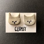石粉ねんどシリーズ＊子猫ちゃんピアス