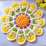 【送料無料】【ハンドメイド】お花の座布団  円座☆0404