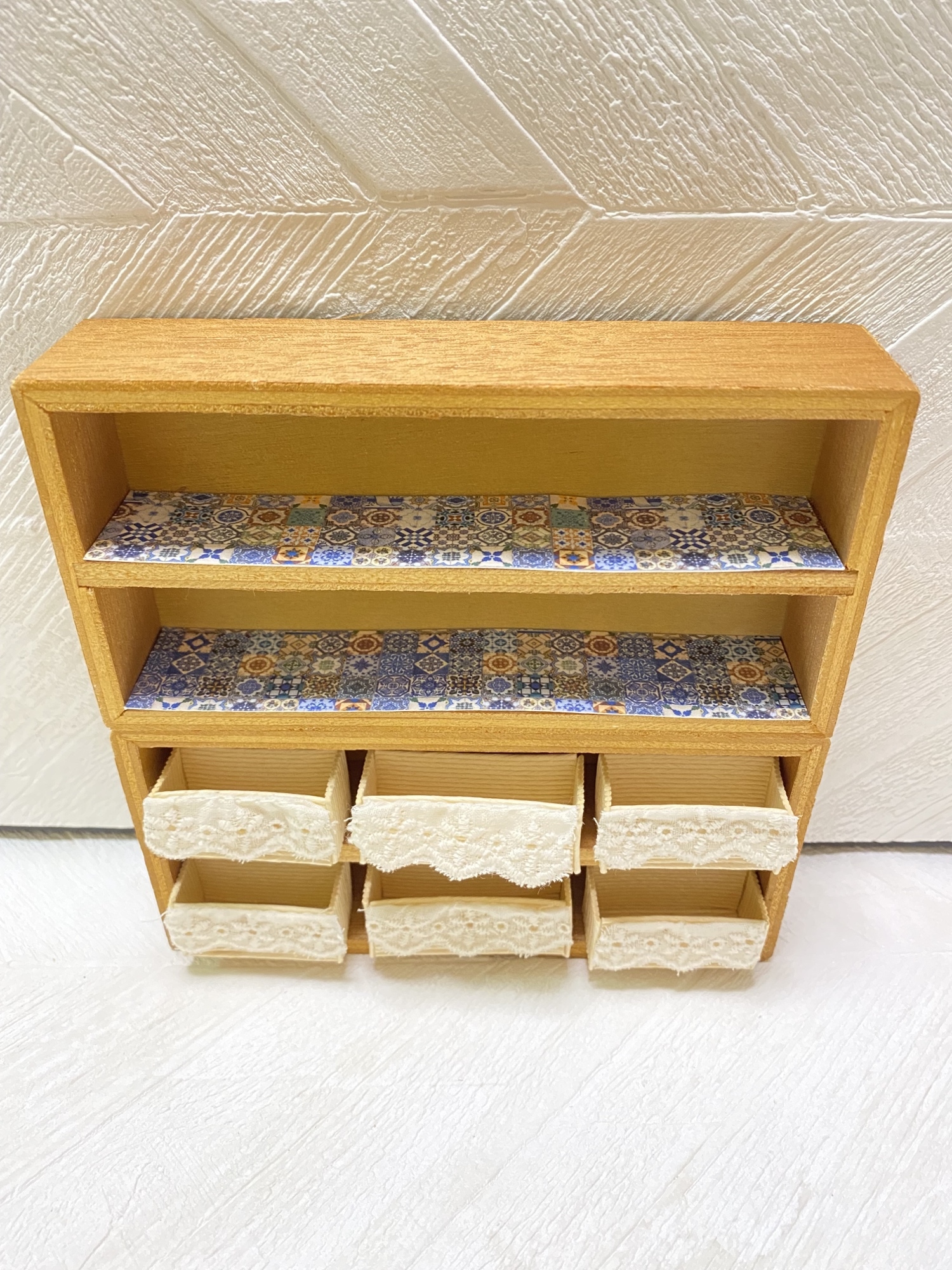 ドールハウス　撮影背景ボード　ハンドメイド　ミニチュア☆可愛いお部屋&棚セット☆ ドールハウス 撮影背景ボード ハンドメイド ミニチュア☆可愛い