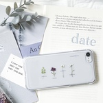 note navy  植物標本 のような 押し花 スマホケース iPhone *。 date