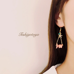 pink coral  earring
