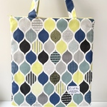 洗える　保冷・保温バッグ　おりマチ　変わりモロッカン　イエロー