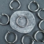 [2pcs] 外径 約16㎜ サージカル ステンレス 無メッキ デイリー フープ イヤリング 金属アレルギー対応