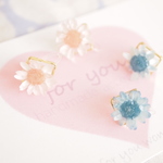 ”for you” 　プリザーブドフラワー　樹脂ノンホールイヤリング 