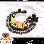 ケープ首輪🎃パーティハロウィンブラックオレンジ×バックダブルリボン🎃