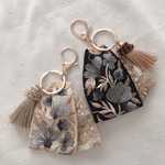 ダブル刺繍リボンチャーム💙ベージュの販売ページです♡