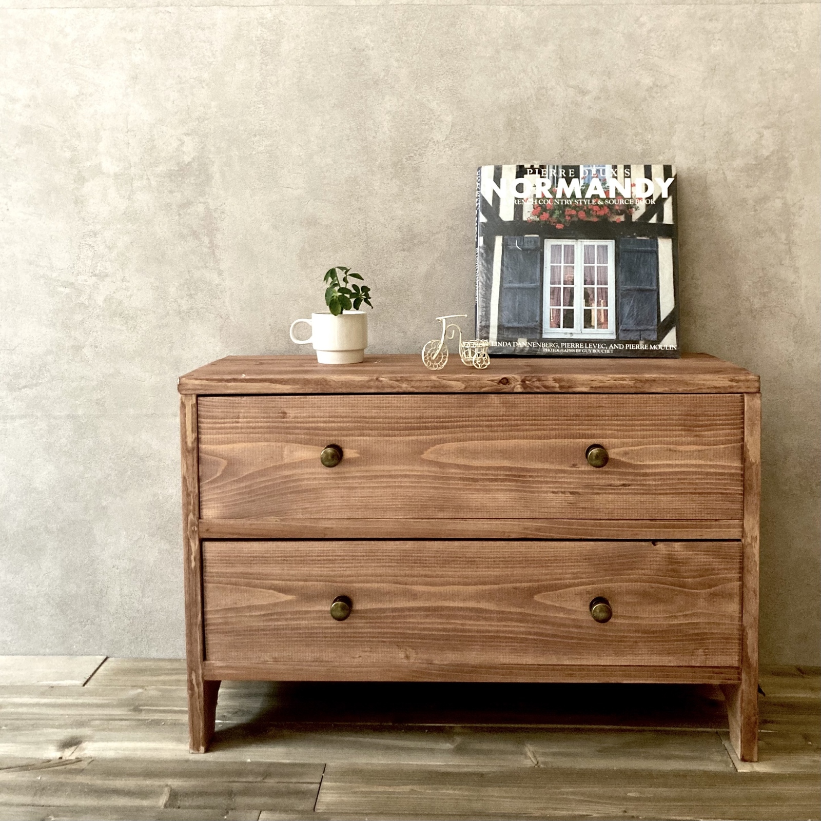 Linda 様 アンティーク風 天然木 キャビネット チェスト サイドボード