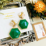 ꫛꫀꪝ✧‧˚夏を楽しむアクセサリー(フォレストグリーン🌲)ピアス/イヤリング 