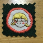 手刺繍ほのぼのアップリケ 〜眠り姫