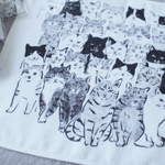 にゃんにゃん大集合　野良猫軍団　ハンドタオル　