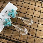 SALE♡turquoise×clear チタンピアス