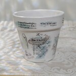 ~360~【メモリーズ】線・メッセージ・花・フラワー・多肉　リメイク鉢２.５号