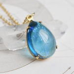 湖竜の息 大粒ドロップネックレス 18×13mm