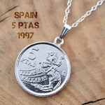 5ペセタ 1997 スペイン コイン ネックレス