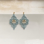 タティングレース　raffinato ラッフィナート〈優雅な〉アクセサリー［light blue］ライトブルーピアス／イヤリング