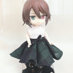 【限定】グリーンチェックワンピース【ねんどろいど/オビツ11】
