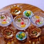 3色そうめんのピアス／イヤリング／ミニチュア