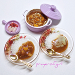 ラベンダーカラーの乙女のカレーセット