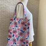 NEW＊A4トートバッグ＊ピンク丸花柄