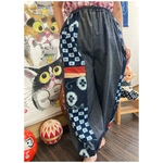 木綿(古布)と絣のパッチ付きパンツ　　　　　古布リメイク