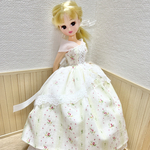リカちゃん　オフショルドレス　ライトグリーン