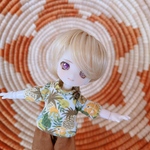 NEW!! ビーチボーイセット＜イエロー＞アロハ風Tシャツ＆パンツセット