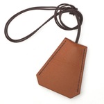 Clochette necklace / レザークロシェット エンボスブラウン キーストラップ キーケース キーネックレス