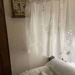 アンティーク・花柄と花籠のホワイトカーテンஐ⋆*
