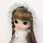 ブライス☆ホワイトドレスセット☆シャンタン☆リカちゃんにも